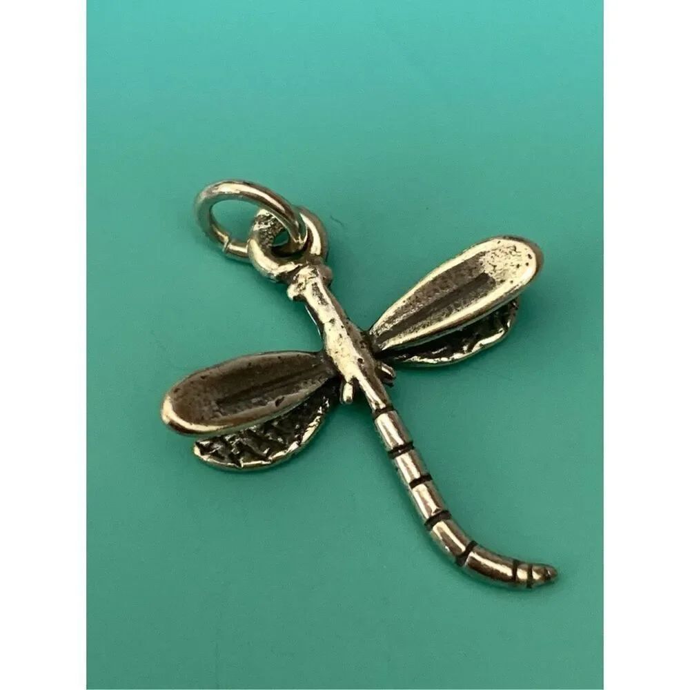 .925 Dragonfly Sterling Silver Jewelry Charm #garden